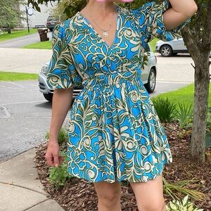 Sincerely Jules 100% cotton puffy sleeve dress - M